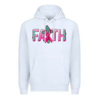 White Cancer Faith with gemstone Premium Hoodie - NancyCooperArtShop