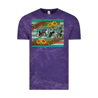 Cloud Purple western cow serape leopard sunflowers mousepad Vintage Tee - BarkalooDesign