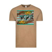 Vintage Coffee western cow serape leopard sunflowers mousepad Vintage Tee - BarkalooDesign