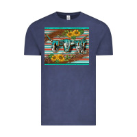 Vintage Denim western cow serape leopard sunflowers mousepad Vintage Tee - BarkalooDesign
