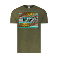 Vintage Olive western cow serape leopard sunflowers mousepad Vintage Tee - BarkalooDesign
