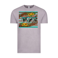 Vintage Zinc western cow serape leopard sunflowers mousepad Vintage Tee - BarkalooDesign