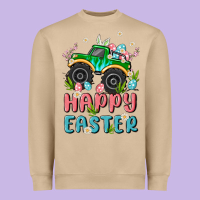 Easter Monster Truck Heavyweight Sweatshirt Designed By Maliassmallbusiness