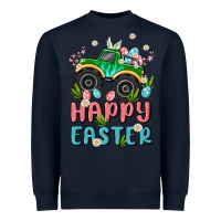 Navy easter monster truck Heavyweight Sweatshirt - MaliasSmallBusiness
