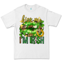 White Kiss me im irish st.patricks day lips st.patricks Premium Tee - Neo Western