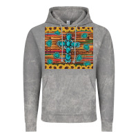 Cloud Rock western gemstone cross sunflowers leopard serape glitter wooden tumble Vintage Hoodie - Artiststas