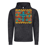 Western Gemstone Cross Sunflowers Leopard Serape Glitter Wooden Tumble Vintage Hoodie | Teevron