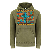 Vintage Olive western gemstone cross sunflowers leopard serape glitter wooden tumble Vintage Hoodie - Artiststas