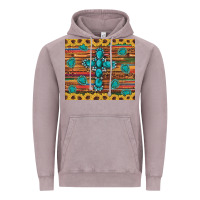 Vintage Zinc western gemstone cross sunflowers leopard serape glitter wooden tumble Vintage Hoodie - Artiststas