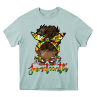 Arona juneteenth black woman messy bun Heavy Core Tee - HRA Design Shop