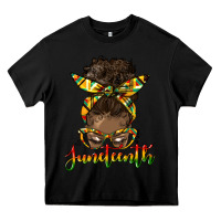 Black juneteenth black woman messy bun Heavy Core Tee - HRA Design Shop