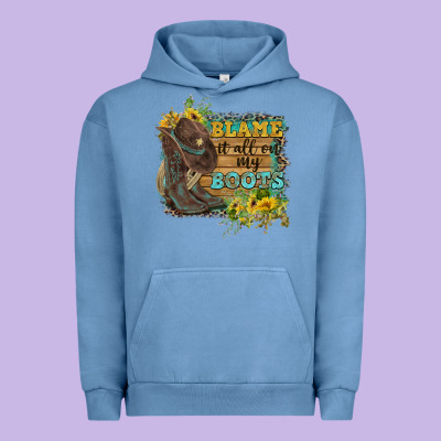 Blame It All On My Boots Urban Hoodie Designed By Fadigitalartstudio