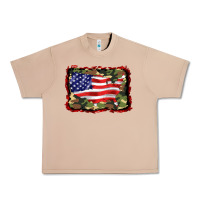 Burro distressed american flag Urban Heavy Tee - BarkalooDesign