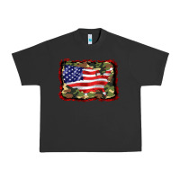 Pigment Black distressed american flag Urban Heavy Tee - BarkalooDesign