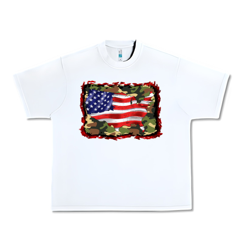 Distressed American Flag Urban Heavy Tee by BarkalooDesign | Teevron