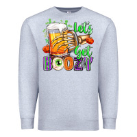Heather Grey Lets Get Boozy Premium Sweatshirt - texasbilliewilder