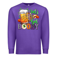 Purple Lets Get Boozy Premium Sweatshirt - texasbilliewilder