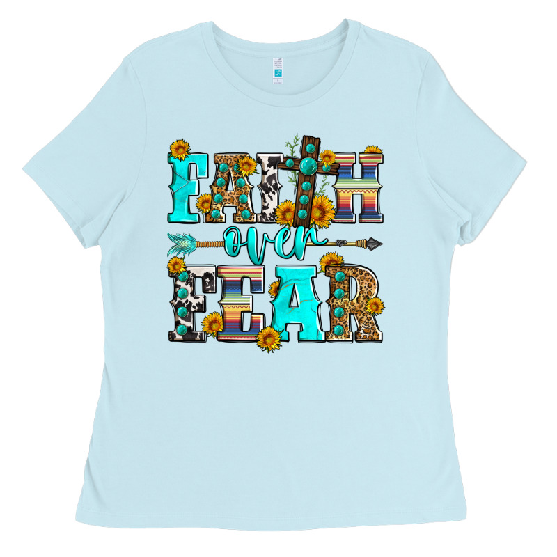 Faith Over Fear Ladies Tee by Zillion Design Studio | Teevron