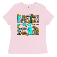 Bubblegum Pink faith over fear Ladies Tee - Zillion Design Studio