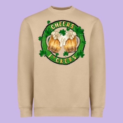 Cheers Fckers Heavyweight Sweatshirt Designed By Maliassmallbusiness