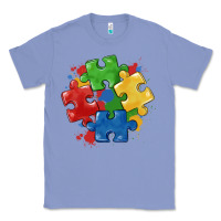 Colony Blue autism puzzles Classic Tee - MaliasSmallBusiness