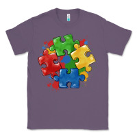Lavender autism puzzles Classic Tee - MaliasSmallBusiness