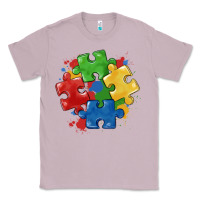Lilac autism puzzles Classic Tee - MaliasSmallBusiness