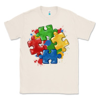 Natural autism puzzles Classic Tee - MaliasSmallBusiness
