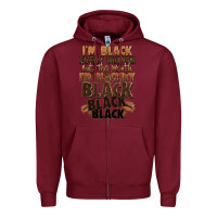 Burgundy im black every month but this month im blackity bl Zipper Hoodie - LillyAllenDesigns