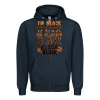 Navy im black every month but this month im blackity bl Zipper Hoodie - LillyAllenDesigns