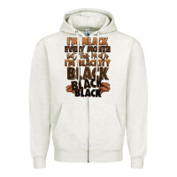 Oatmeal Heather im black every month but this month im blackity bl Zipper Hoodie - LillyAllenDesigns