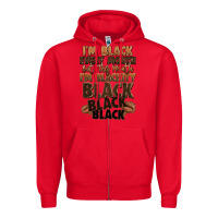 Red im black every month but this month im blackity bl Zipper Hoodie - LillyAllenDesigns