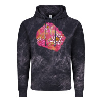 Cloud Black v.d  lavender and lotus patches Vintage Hoodie - AdoDesignShop