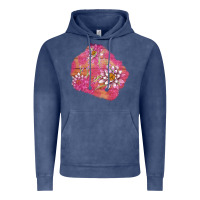 Vintage Denim v.d  lavender and lotus patches Vintage Hoodie - AdoDesignShop