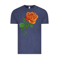 Vintage Denim Burst Of Joy Rose Vintage Tee - LillyAllenDesigns