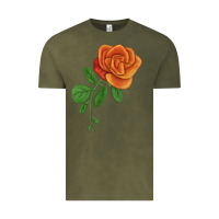 Vintage Olive Burst Of Joy Rose Vintage Tee - LillyAllenDesigns