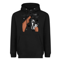 Black I Have Two Moods Black Sneakers Afro Girl Heavyweight Hoodie - texasbilliewilder