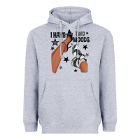 Heather Grey I Have Two Moods Black Sneakers Afro Girl Heavyweight Hoodie - texasbilliewilder