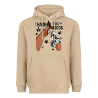 Mushroom I Have Two Moods Black Sneakers Afro Girl Heavyweight Hoodie - texasbilliewilder