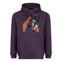 Plum I Have Two Moods Black Sneakers Afro Girl Heavyweight Hoodie - texasbilliewilder