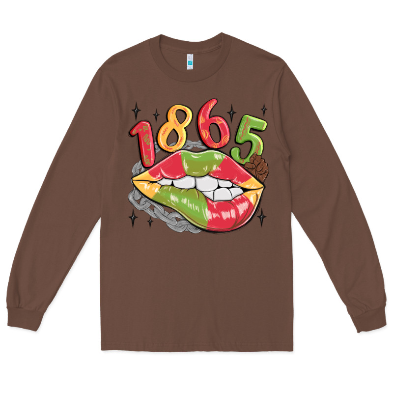 1865 Juneteenth Lips Long Sleeve Tee by MaliasSmallBusiness | Teevron