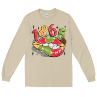 Mushroom 1865 juneteenth lips Long Sleeve Tee - MaliasSmallBusiness