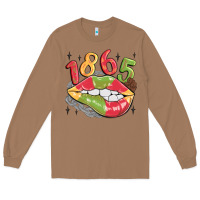 Toasted Coconut 1865 juneteenth lips Long Sleeve Tee - MaliasSmallBusiness