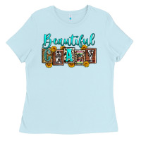 Baby Blue beautiful crazy Ladies Tee - Zillion Design Studio