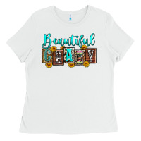 White beautiful crazy Ladies Tee - Zillion Design Studio
