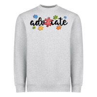 Heather Grey advocate autism Heavyweight Sweatshirt - MaliasSmallBusiness