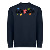 Navy advocate autism Heavyweight Sweatshirt - MaliasSmallBusiness