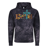 Cloud Black western gemstone cross faith Vintage Hoodie - Artiststas