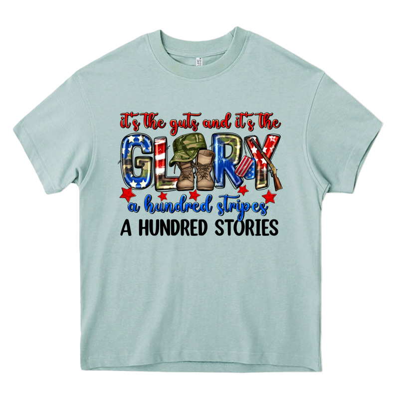 It's The Guts And It's The Glory A Hundred Stripes Heavy Core Tee by Neo Western | Teevron