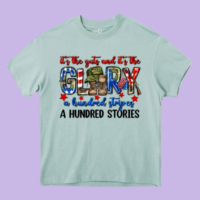 It's The Guts And It's The Glory A Hundred Stripes Heavy Core Tee Designed By Neo Western
